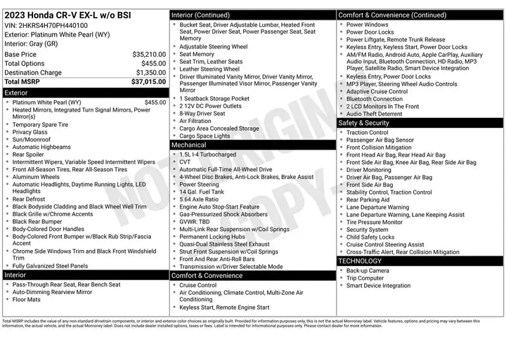 $29578 : Honda CR-V 2023 AWD EX-L 4dr image 7