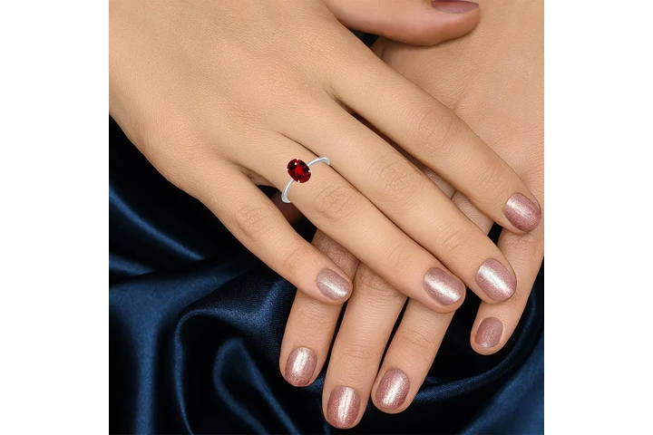 $11818 : Buy Ruby Solitaire Ring image 1