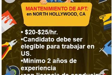 MANTENIMIENTO📍NORTH HOLLYWOOD en Los Angeles