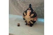 $1000 : ANTIQUE RUSSIAN WOOD CANTEEN thumbnail
