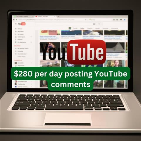 $280 per day posting Youtube C image 1