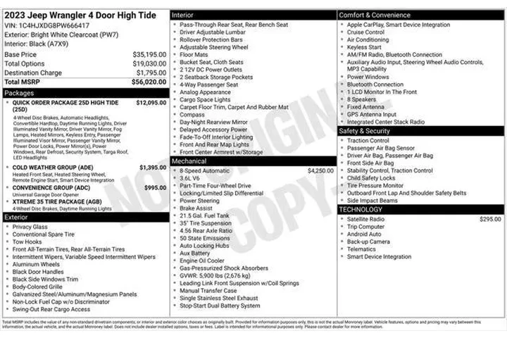 $38519 : Jeep Wrangler 2023 4x4 High image 2