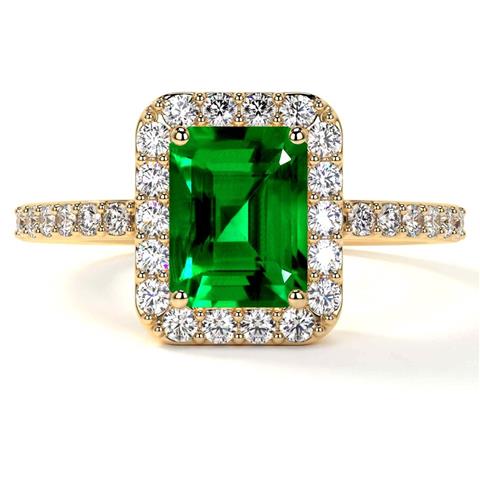 $9475 : Lab Created Emerald Ring image 1