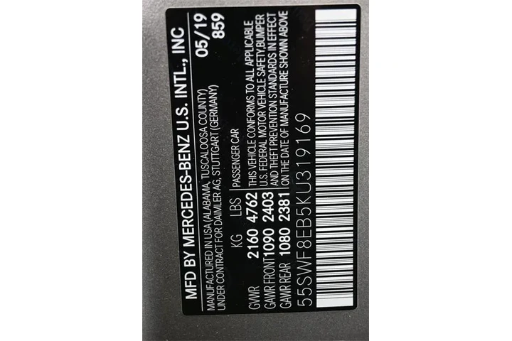 $18538 : Mercedes-Benz C-Class 2019 A image 7