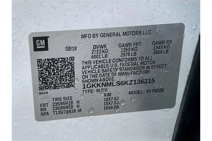 $19975 : GMC Acadia 2019 SLT-1 4dr SU image 9