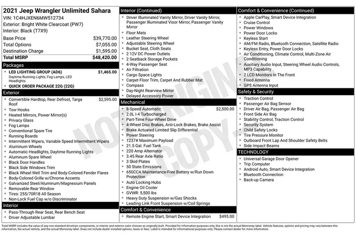 $28896 : Jeep Wrangler Unlimited 2021 image 9