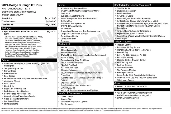 $28944 : Dodge Durango 2024 GT 4dr SU image 8