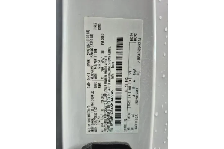 $15471 : Ford F-150 2019 4x2 XL 2dr R image 5