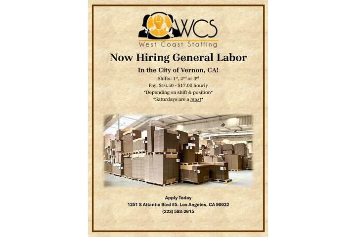 General Labor in Vernon CA! image 1