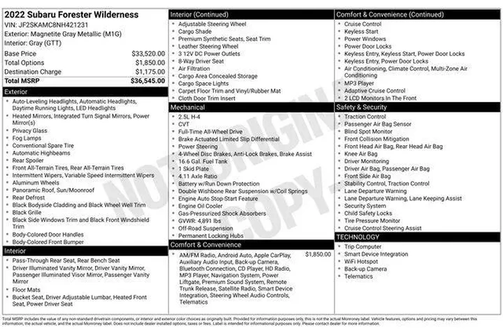 $21990 : Subaru Forester 2022 AWD Wil image 2