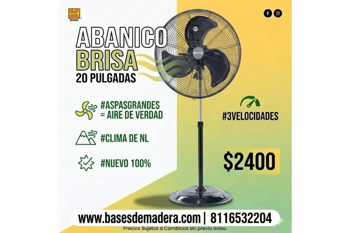 $2400 : Ventilador de Pedestal 20" image 1