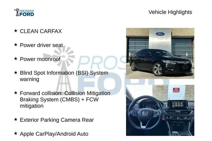 $21490 : Honda Accord 2019 EX-L 4dr S image 4