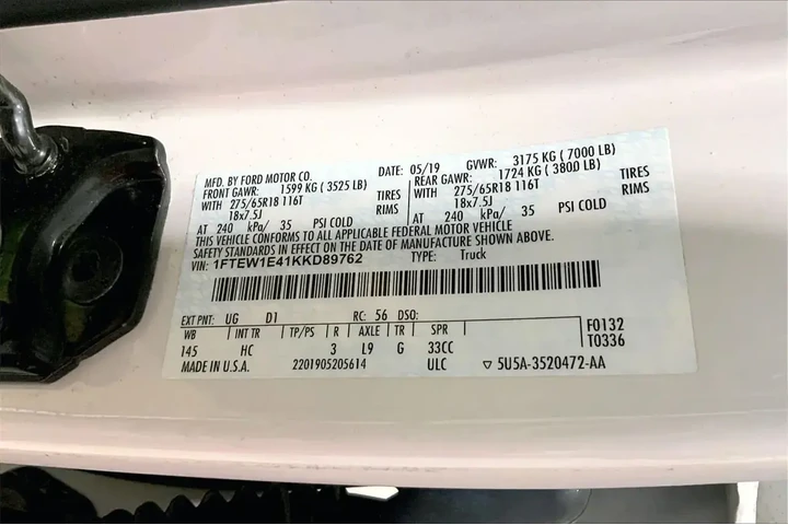 $33391 : Ford F-150 2019 4x4 Lariat 4 image 8