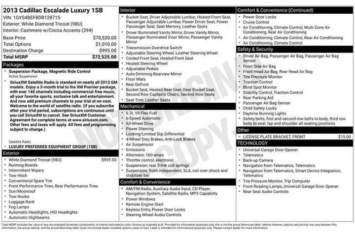 $14970 : Cadillac Escalade 2013 AWD L image 2