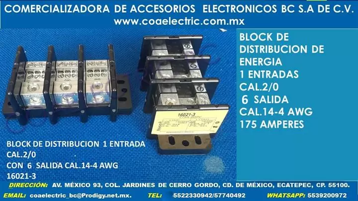 BLOCK DE DISTRIBUCION TRIFASIC image 1