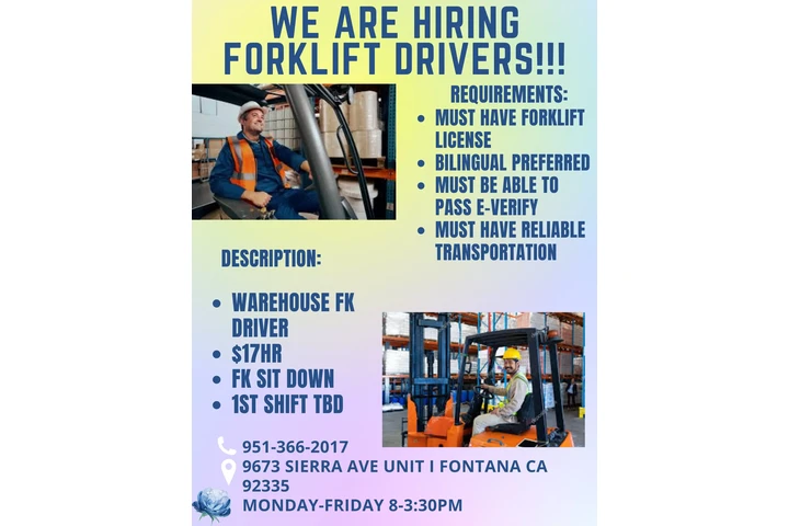 MANEJADOR DE FORKLIFT image 1