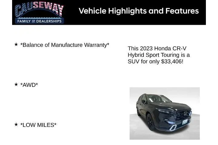 $33406 : Honda CR-V Hybrid 2023 AWD S image 2