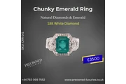 Chunky Emerald Diamond Ring thumbnail