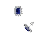 Emerald Cut Sapphire Earrings en Jersey City