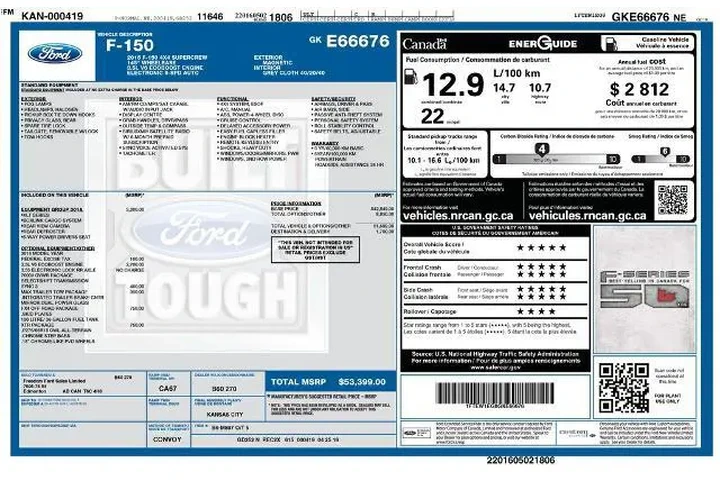 $18858 : Ford F-150 2016 4x4 King Ran image 9