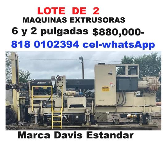 $880000 : LOTE DE 2 EXTRUSORAS image 1