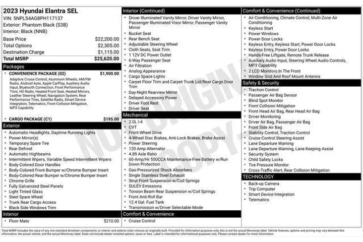 $18995 : Hyundai ELANTRA 2023 SEL 4dr image 3