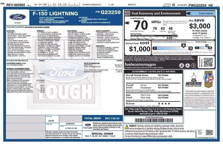 $36822 : Ford F-150 Lightning 2023 AW image 3