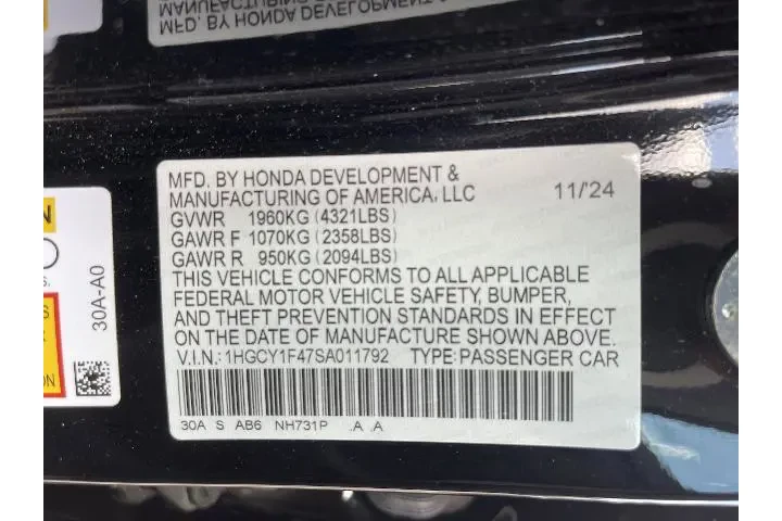 $26581 : Honda Accord 2025 SE 4dr Sed image 5