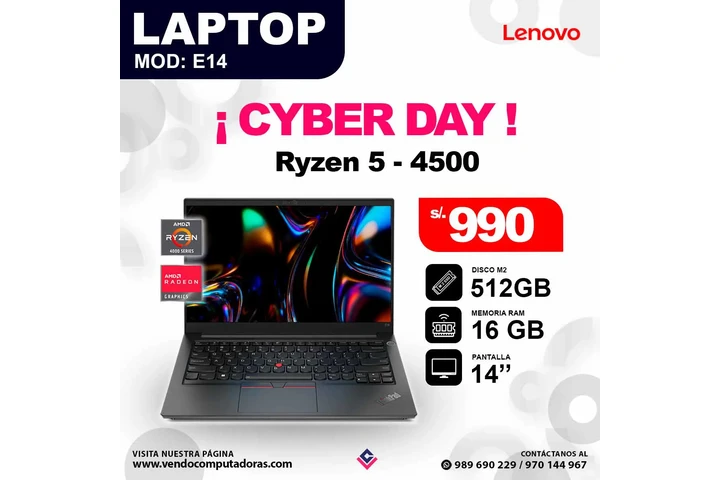 PC LENOVO Rayzen 5 4500 image 2