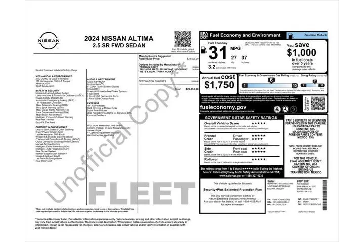$20700 : Nissan Altima 2024 2.5 SR 4d image 1