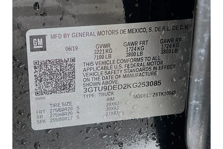 $33975 : GMC Sierra 1500 2019 4x4 SLT image 10