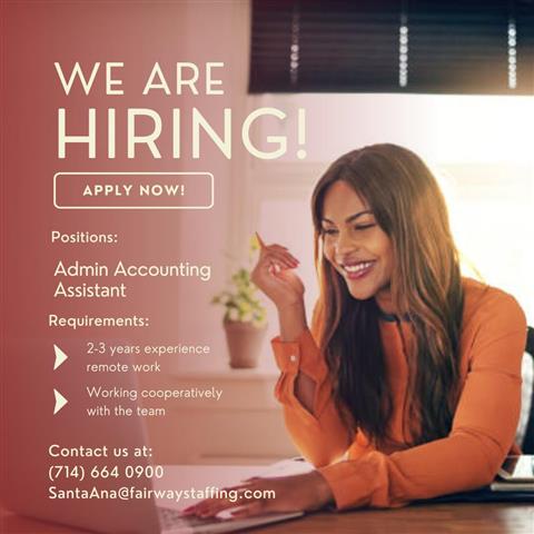 Hiring Admin Accounting Assit! image 1