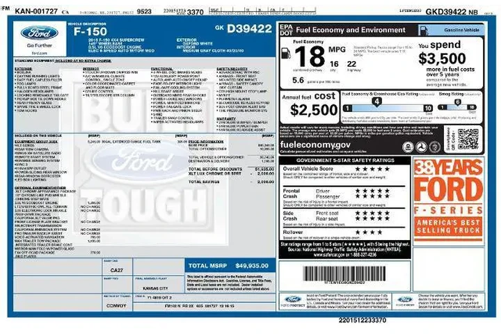 $18083 : Ford F-150 2016 4x4 King Ran image 2