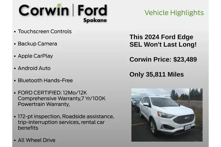 $23489 : Ford Edge 2024 AWD ST-Line 4 image 6
