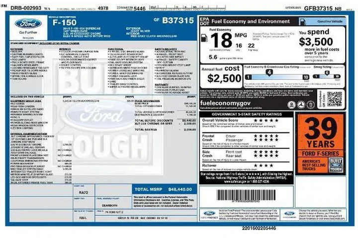 $19000 : Ford F-150 2016 4x4 Lariat 4 image 2