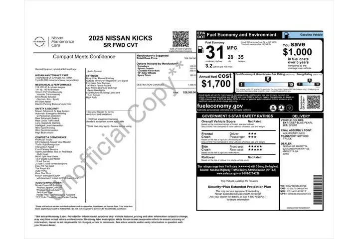 $26997 : Nissan Kicks 2025 SR 4dr Cro image 8
