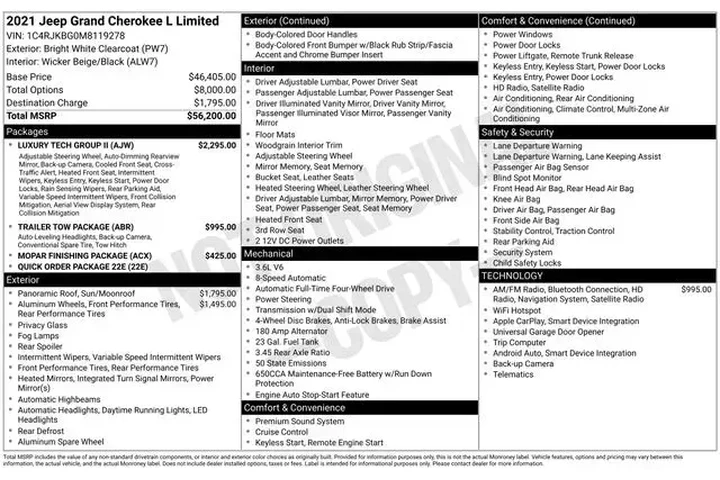 $27490 : Jeep Grand Cherokee L 2021 4 image 3