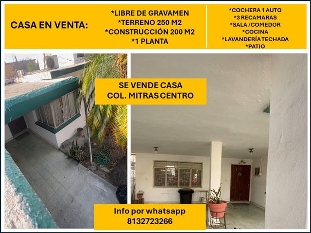 $4500000 : venta casa en Mitras Centro image 1