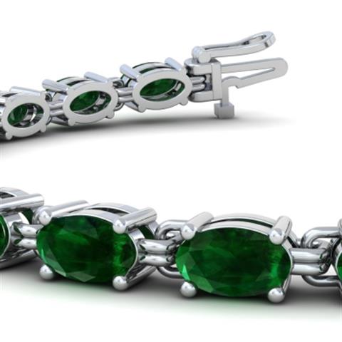 $4319 : Buy  9.00cttw Emerald Bracelet image 2