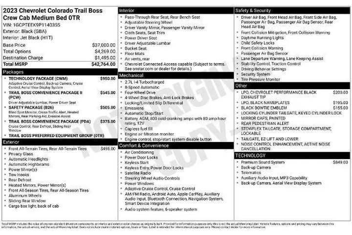 $34200 : Chevrolet Colorado 2023 4x4 image 2