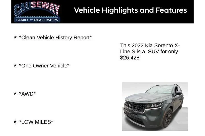 $26428 : Kia Sorento 2022 AWD X-Line image 2