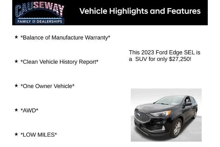 $27250 : Ford Edge 2023 AWD SEL 4dr C image 2