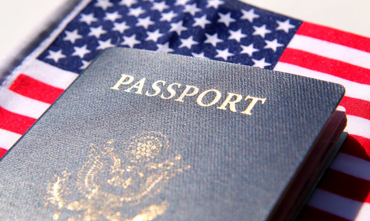 Imagen de un pasaporte de Estados Unidos