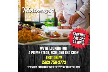 HIRING EXPERIENCED COOK en Los Angeles