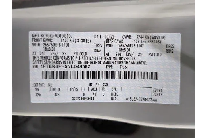 $29998 : Ford Ranger 2022 4x4 Lariat image 9