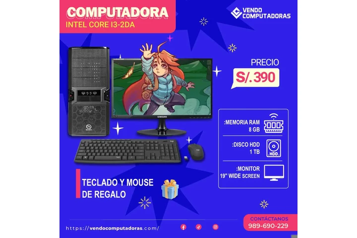 $390 : ¡PC con Monitor + Regalo! image 3