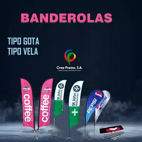 BANDEROLAS DE VIENTO TIPO GOTA image 1