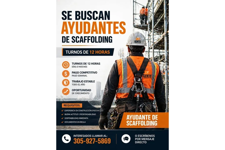 Buscamos Ayudantes Scaffolding image 1