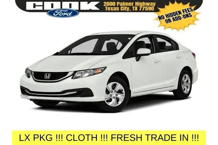 $10783 : Honda Civic 2014 LX 4dr Seda image 1