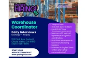 Warehouse Coordinator en San Diego